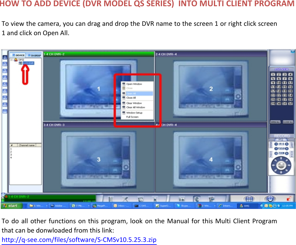 Page 3 of 3 - Q-See S-How To Add Device Client Sw User Manual