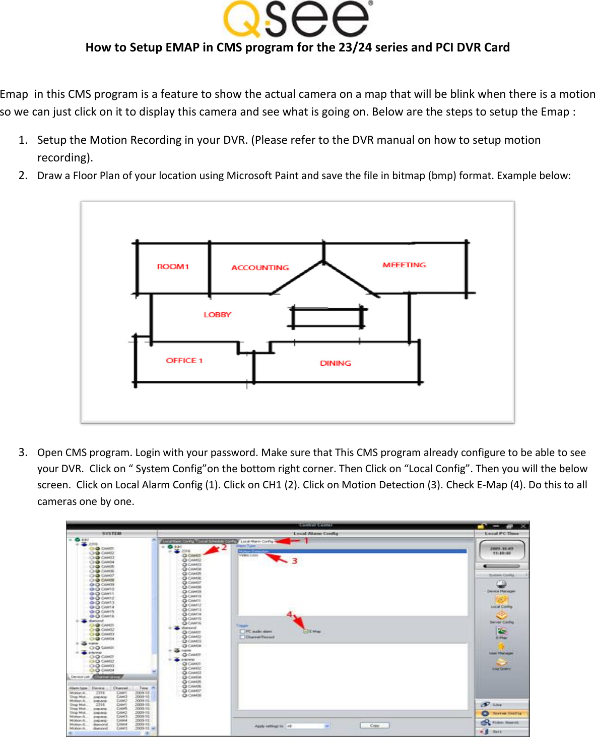 configure cms dvr