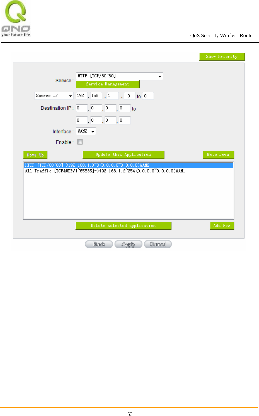                                                             QoS Security Wireless Router      53