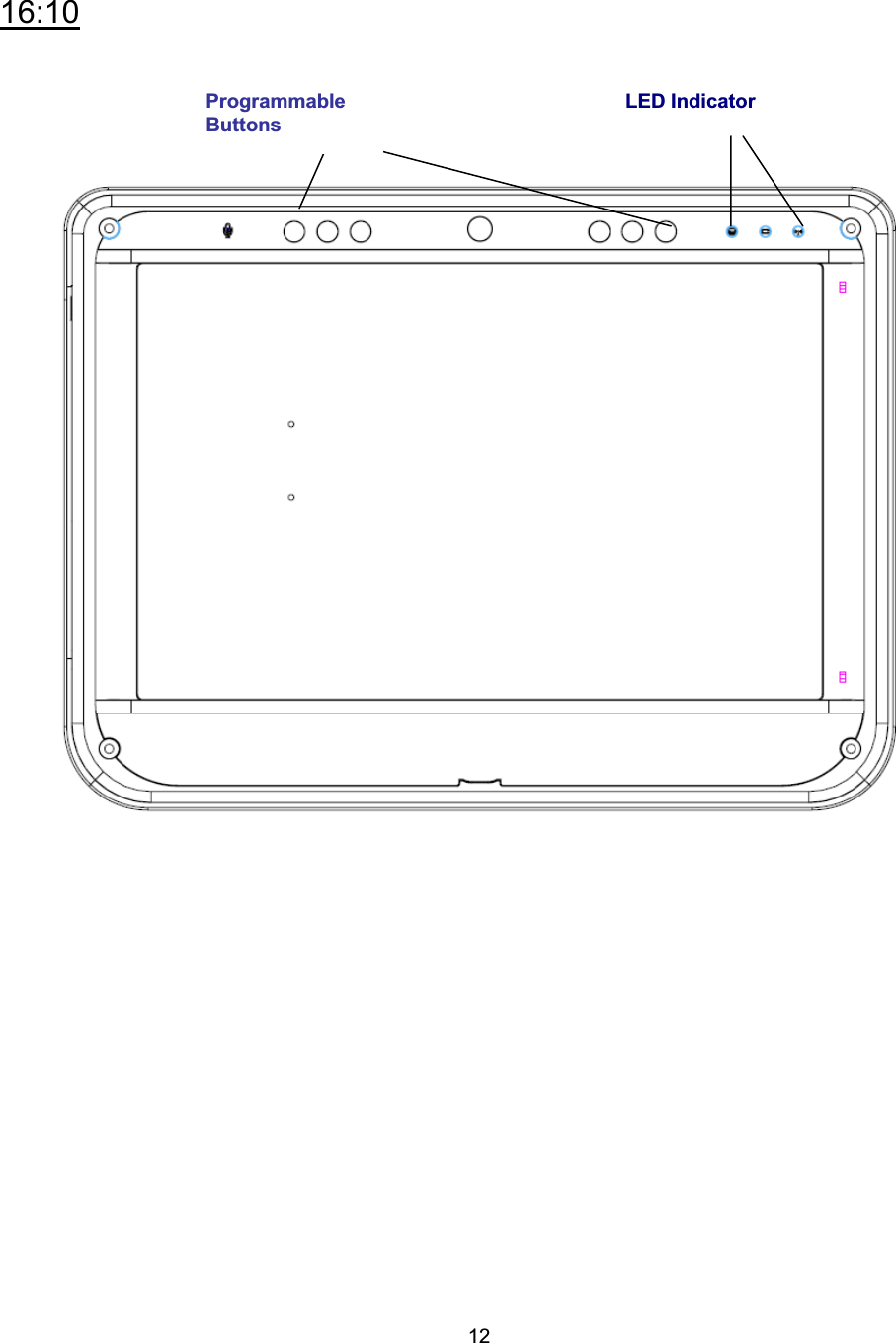 1216:10Programmable Buttons LED Indicator 