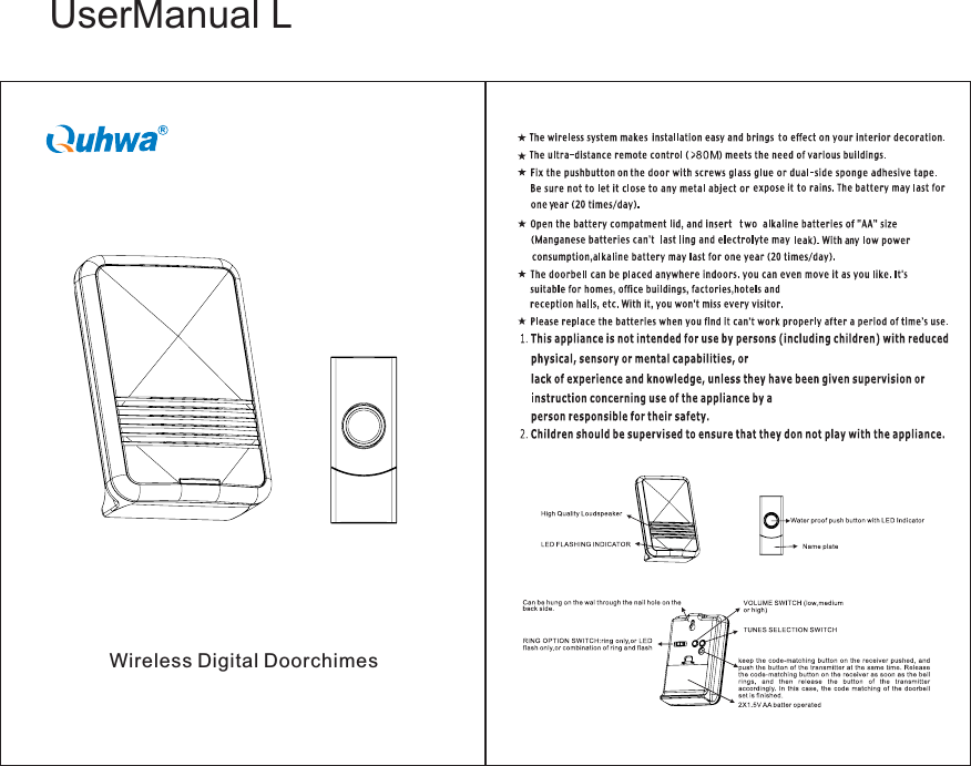  UserManual LWireless Digital Doorchimes