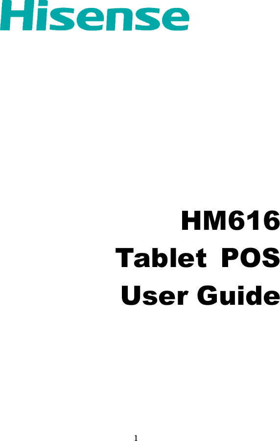 1HM616 Tablet  POS User Guide 