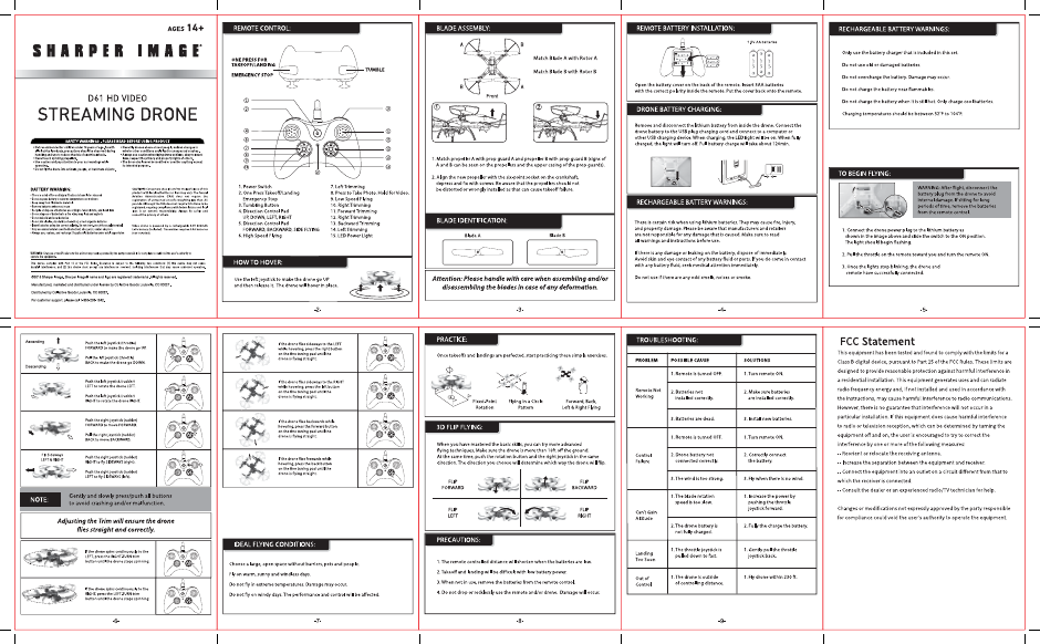 Sharper image drone deals manual