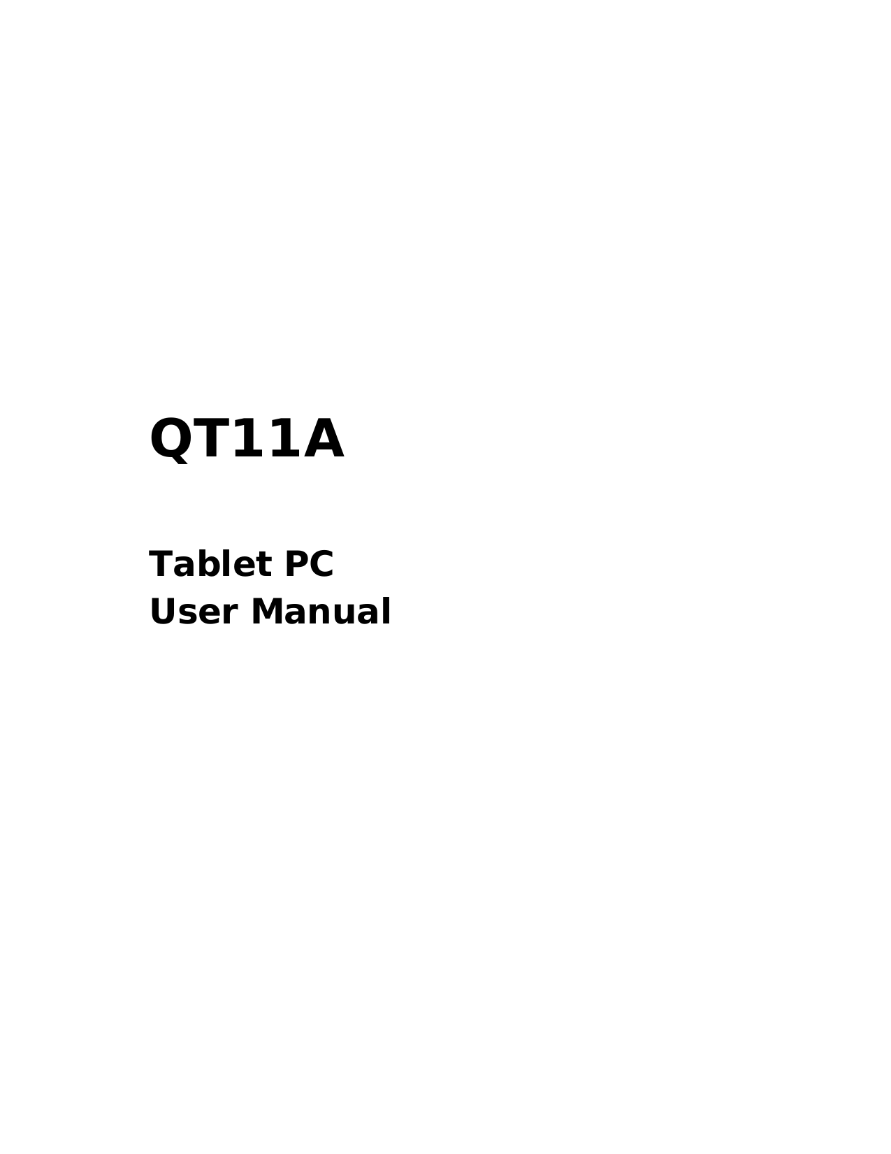 QT11ATablet PCUser Manual