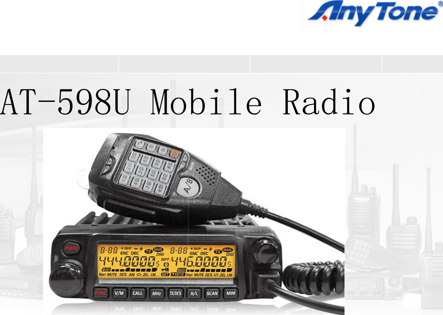 AT598U MAT-598U Mobil R dibile Radio 