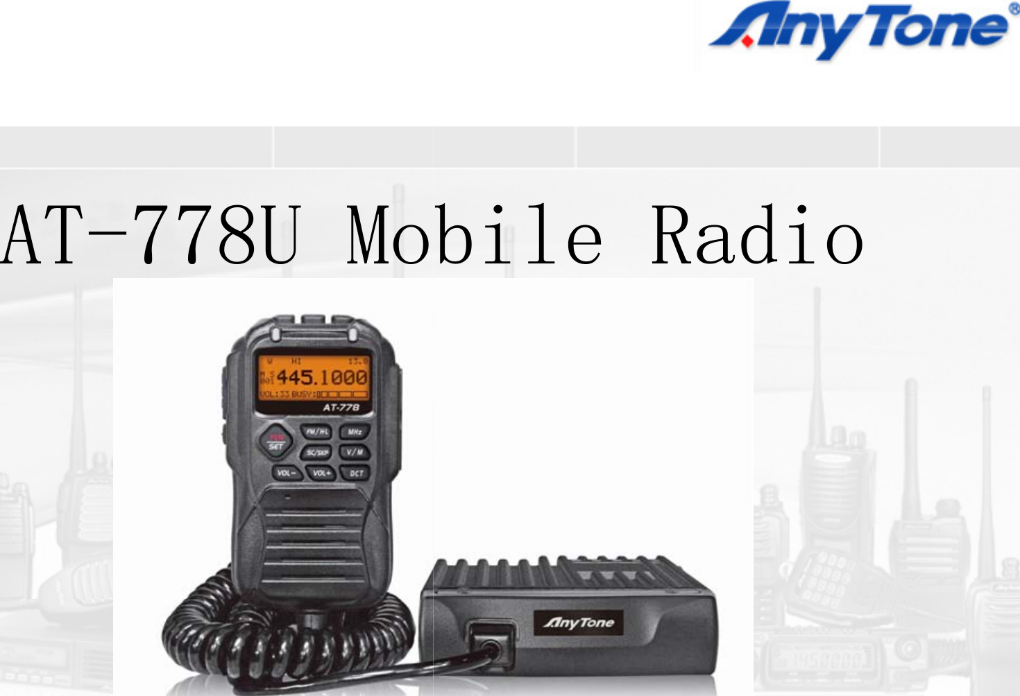 AT778U MAT-778U Mobil R dibile Radio 