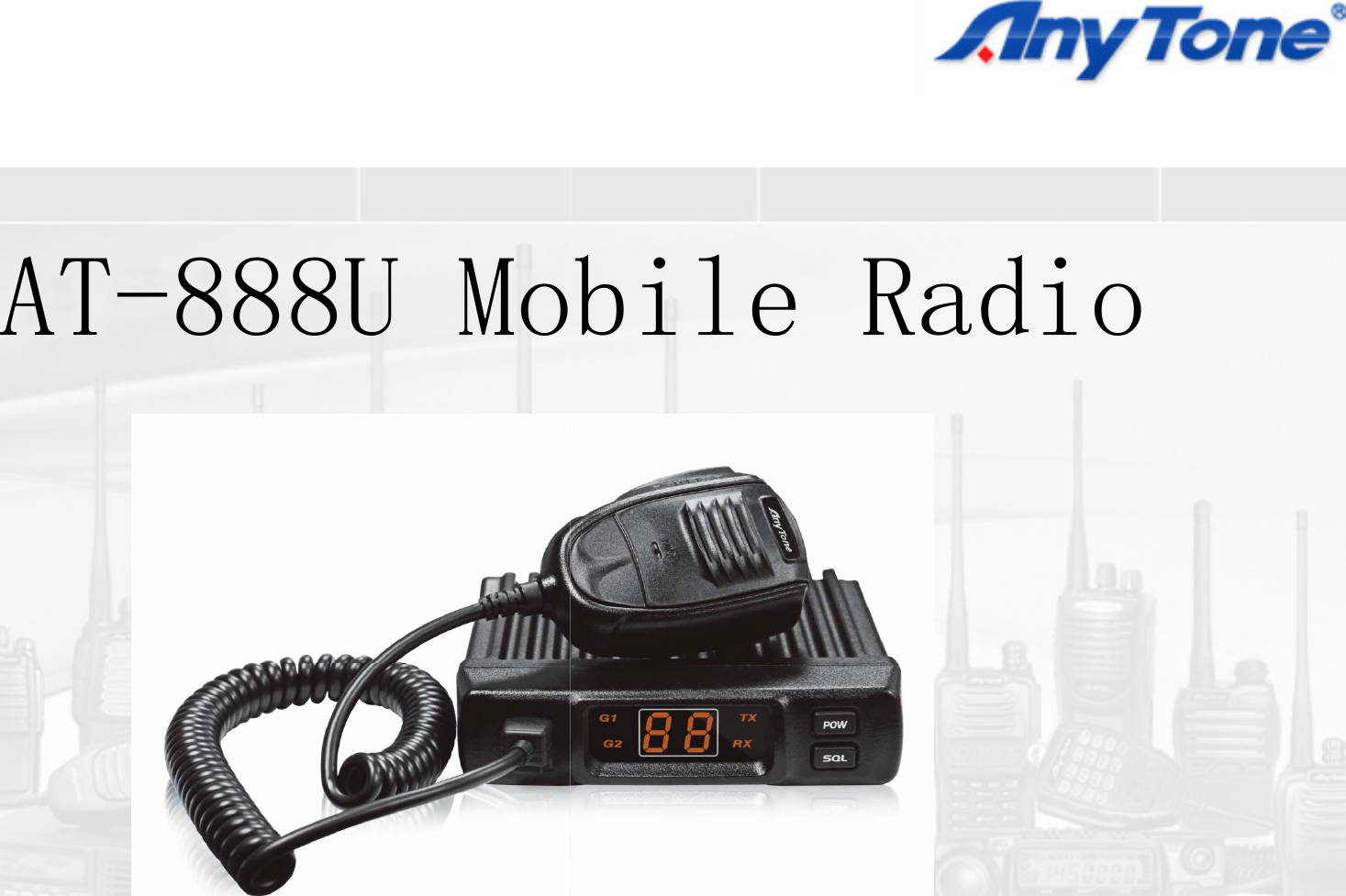 AT888U MAT-888U Mobil R dibile Radio 