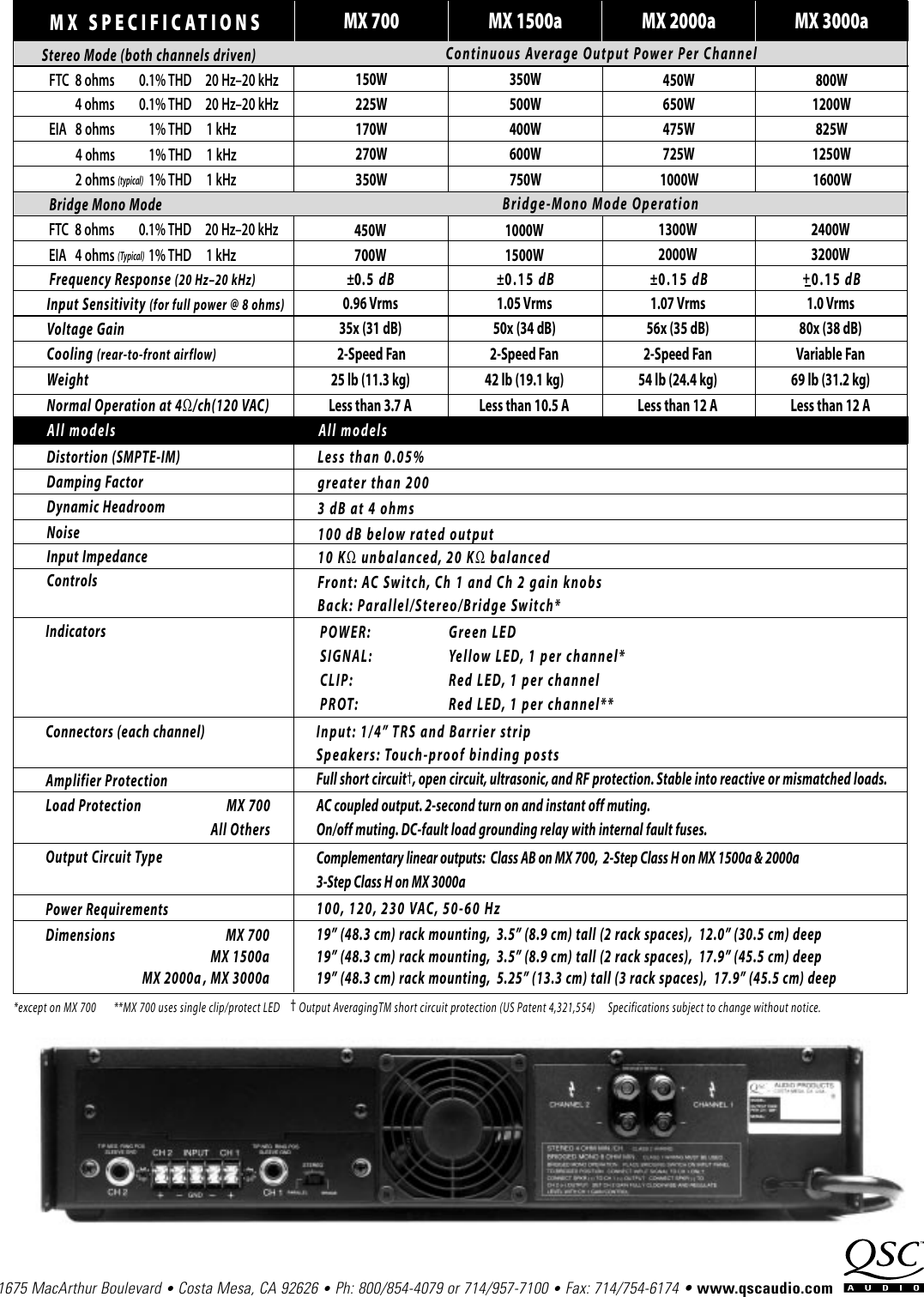 Page 2 of 2 - Qsc Qsc-Mx700-Users-Manual- Qsc-mx700-users-manual