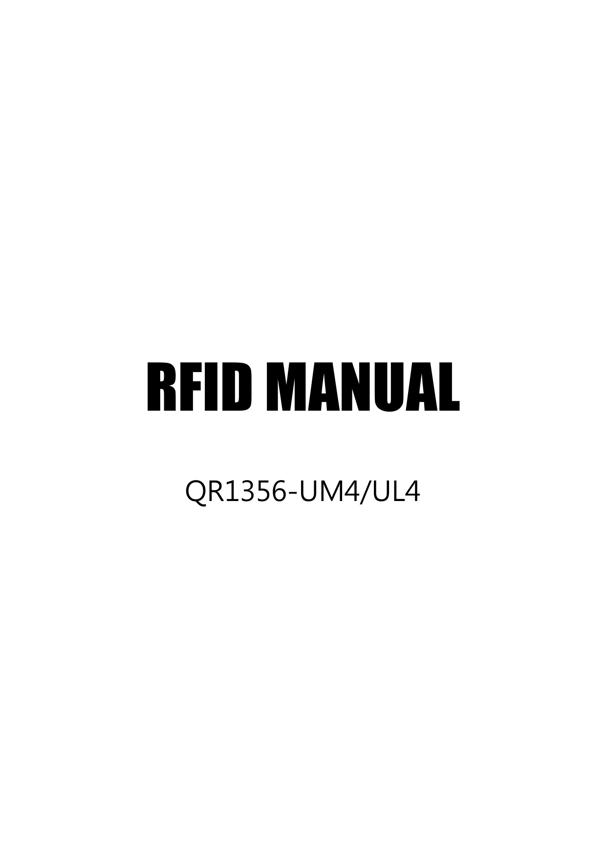 RFID MANUALQR1356-UM4/UL4