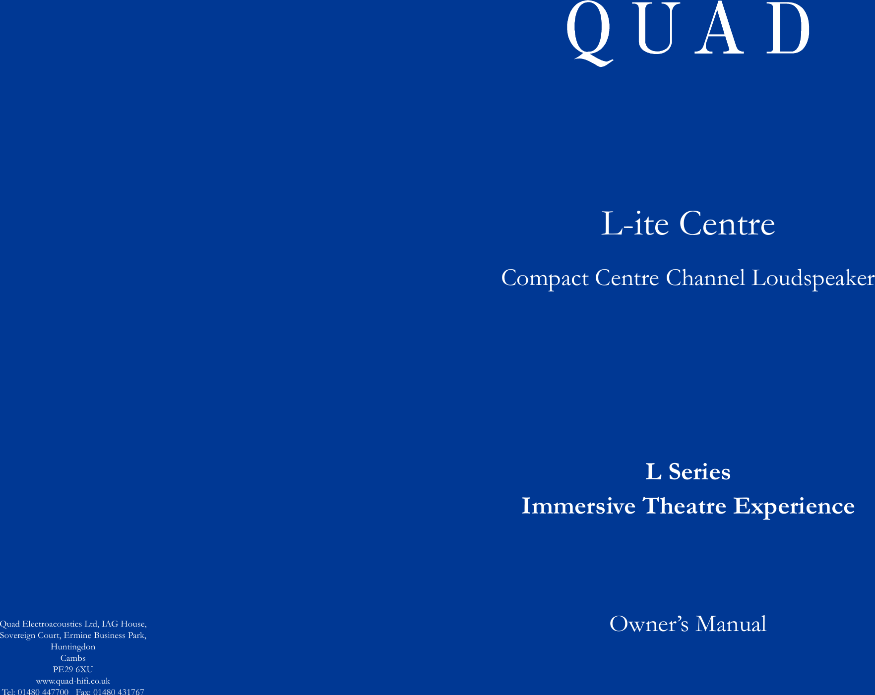 Page 1 of 4 - Quad Quad-Speaker-Users-Manual- L-ite Centre  Quad-speaker-users-manual