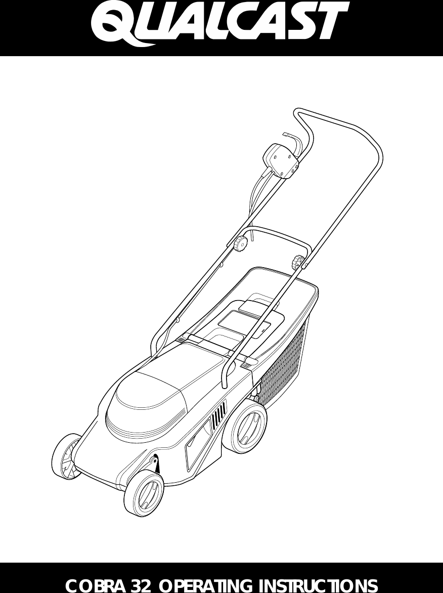 Page 1 of 8 - Qualcast Qualcast-Cobra-32-Users-Manual- F016L69851  Qualcast-cobra-32-users-manual