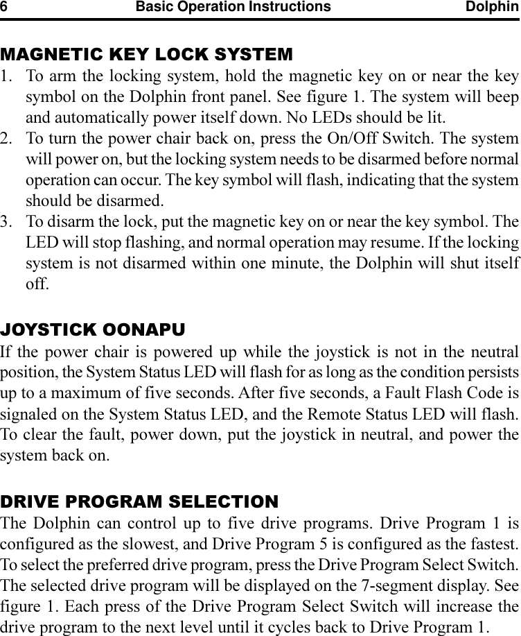 Page 6 of 8 - Quantum Quantum-Dynamic-Dolphin-Remote-Operation-Manual- Dolphin Operating Instructions  Quantum-dynamic-dolphin-remote-operation-manual