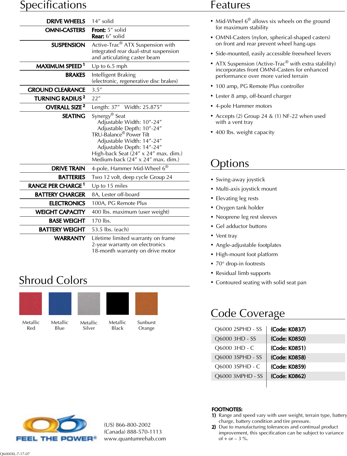 Page 2 of 2 - Quantum Quantum-Power-Chairs-6000-Xl-Brochure-  Quantum-power-chairs-6000-xl-brochure