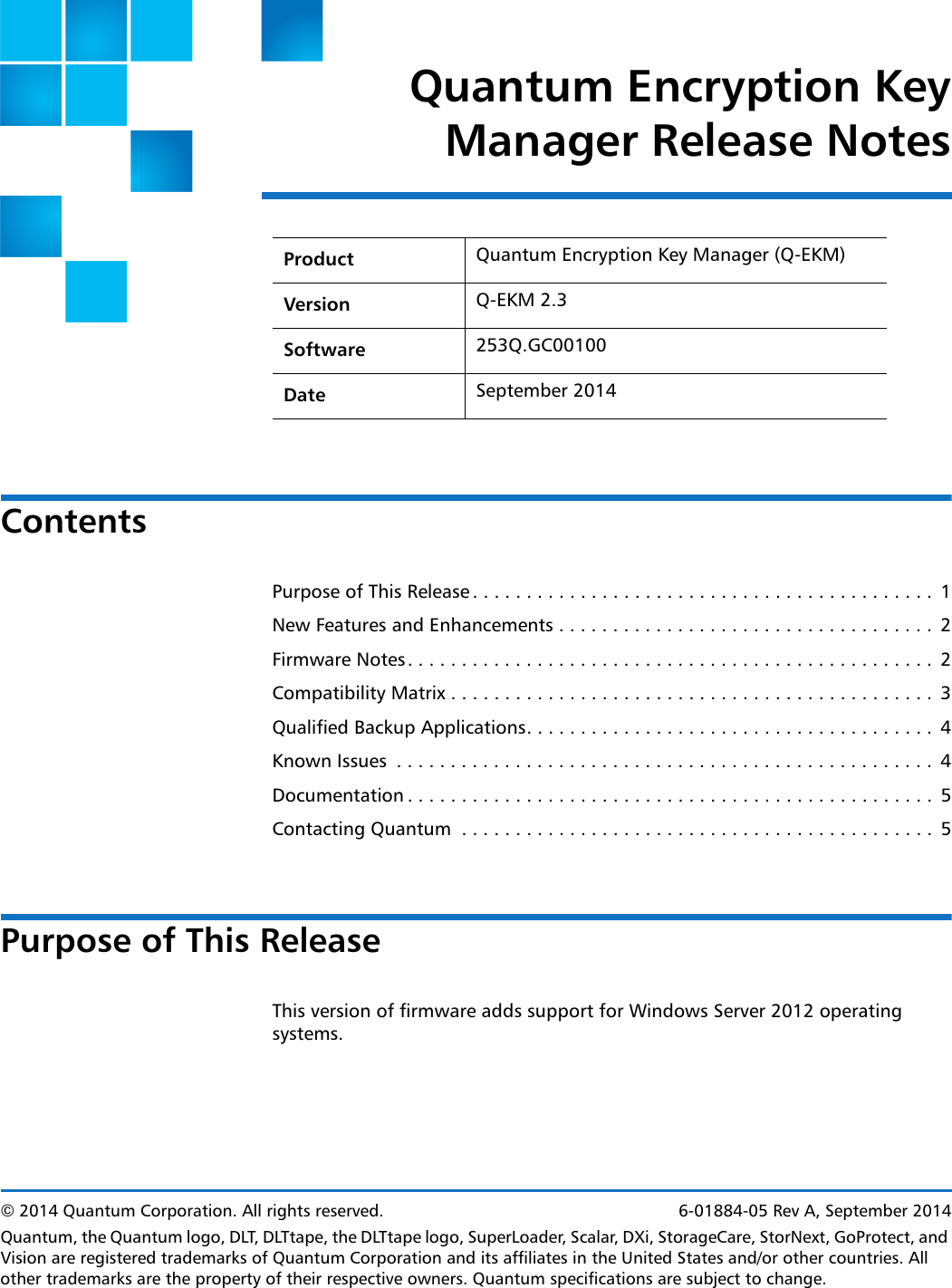 Page 1 of 6 - Quantum Quantum-Q-Ekm-Users-Manual- Release Notes  Quantum-q-ekm-users-manual