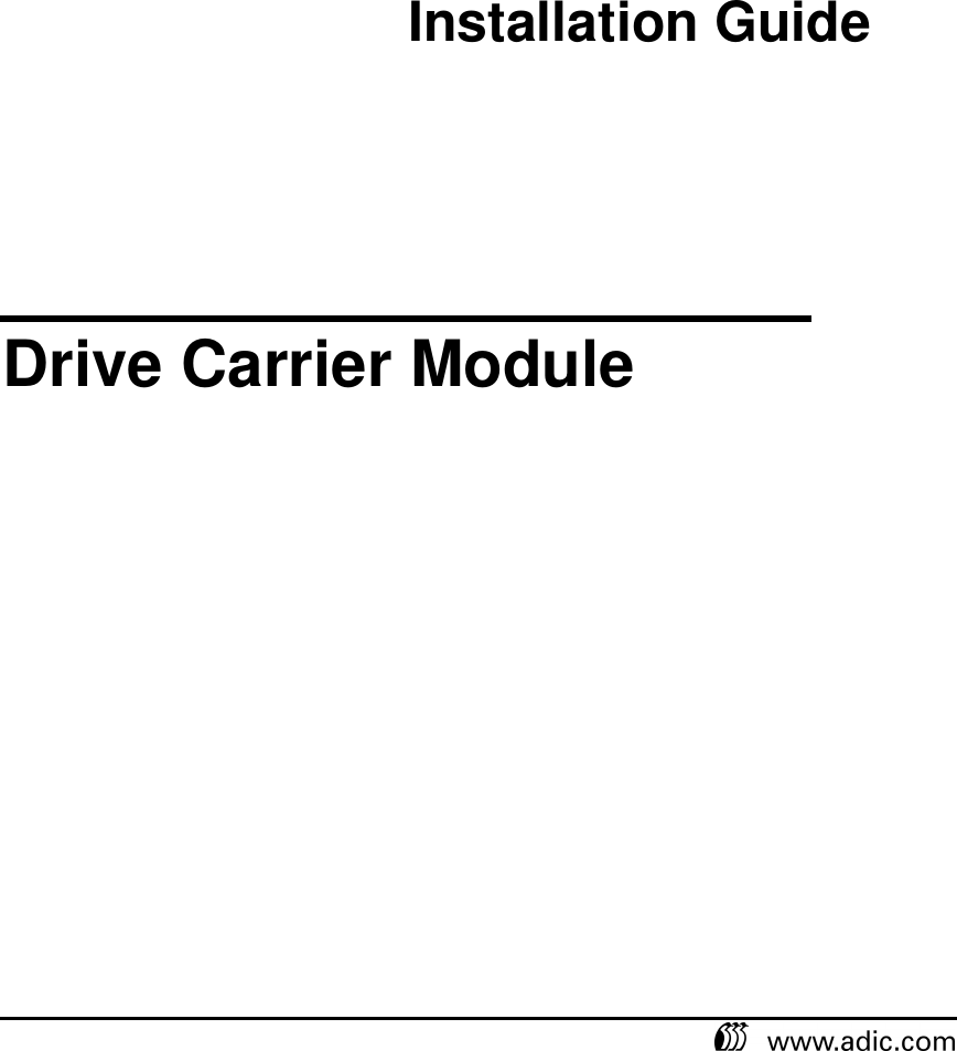 Page 1 of 8 - Quantum Quantum-Tape-Array-5-Installation-Guide- Tape Array 5 Drive Carrier Installation Guide  Quantum-tape-array-5-installation-guide