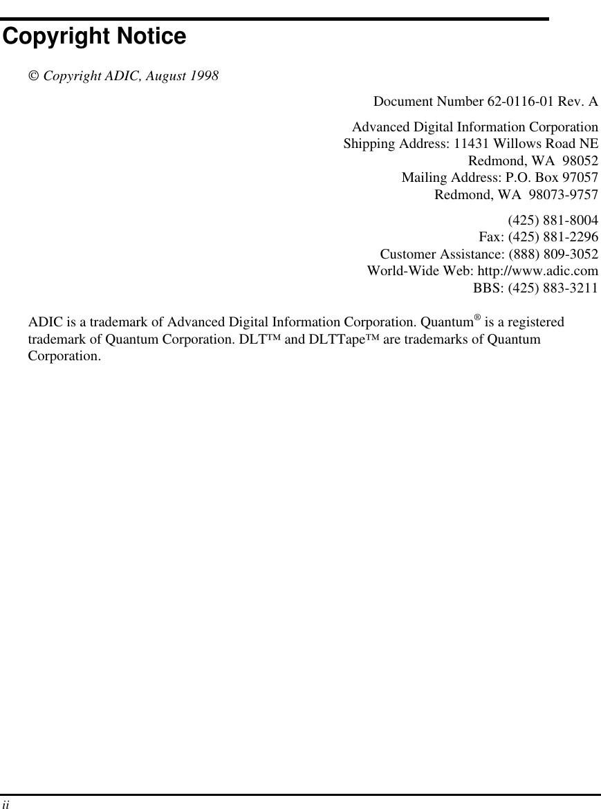 Page 2 of 8 - Quantum Quantum-Tape-Array-5-Installation-Guide- Tape Array 5 Drive Carrier Installation Guide  Quantum-tape-array-5-installation-guide