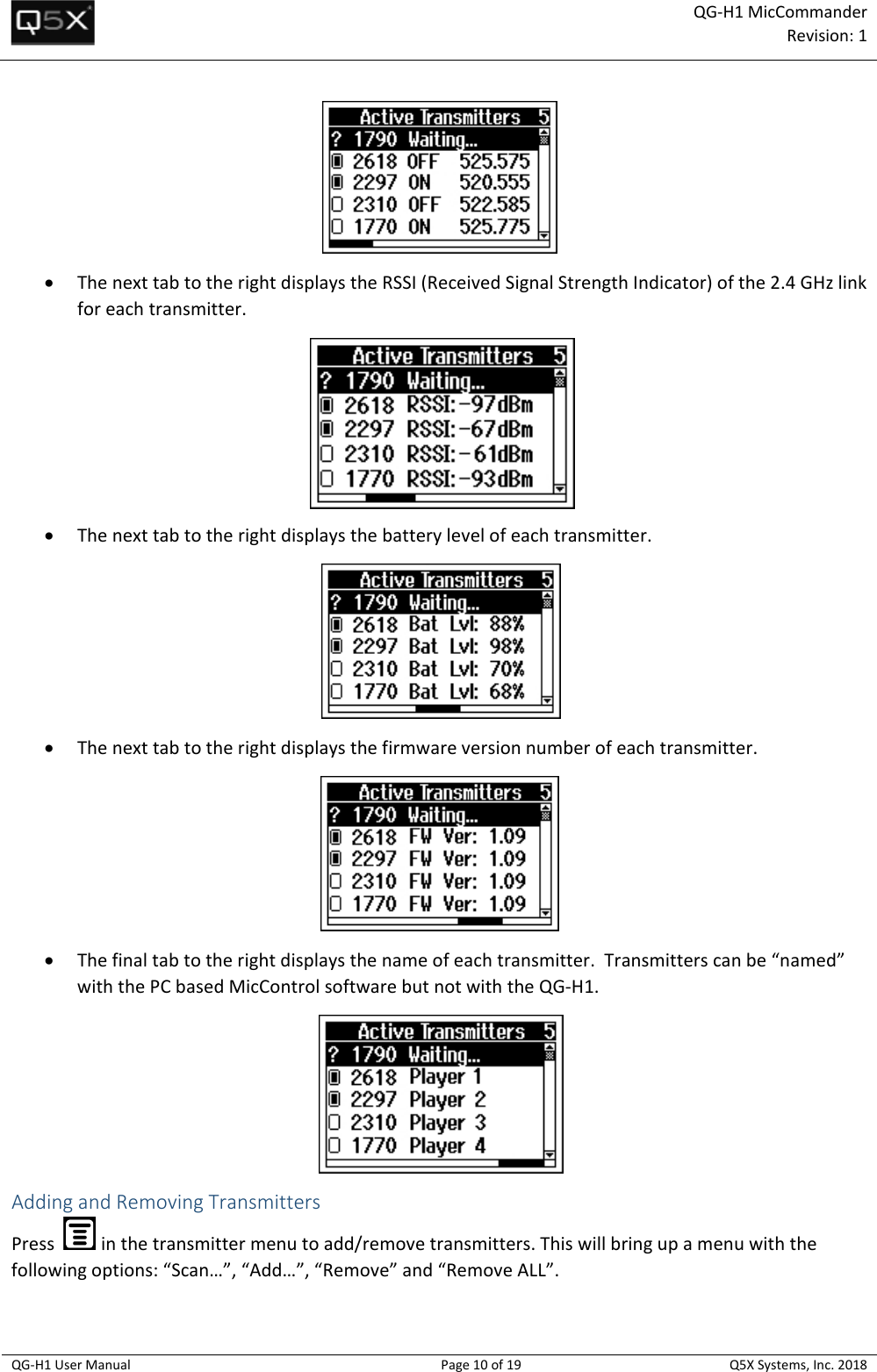 Page 10 of Quantum5x Systems QGH1 QG-H1 MIC COMMANDER AND QG-N3 NETWORK GATEWAY User Manual 