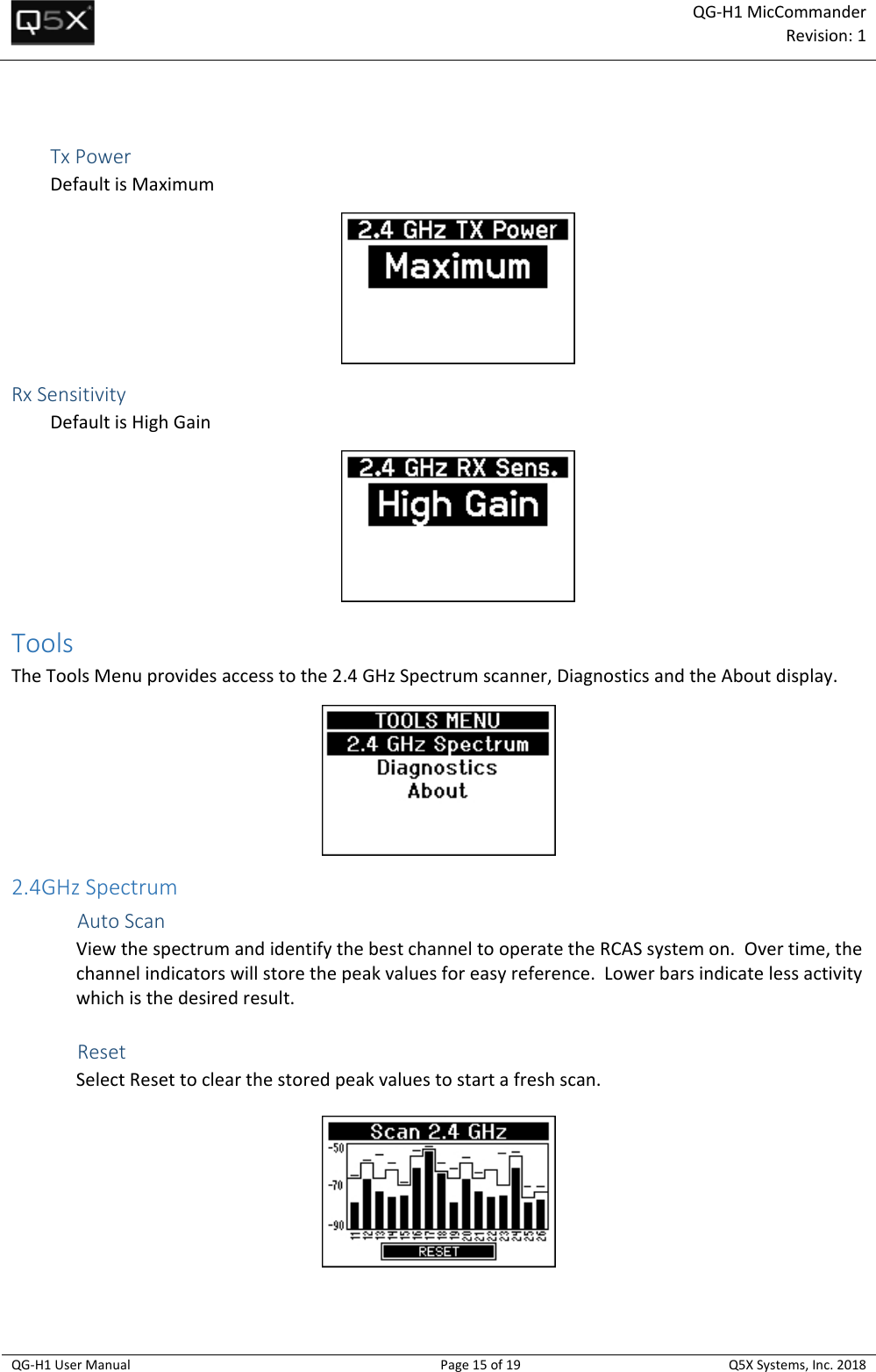 Page 15 of Quantum5x Systems QGH1 QG-H1 MIC COMMANDER AND QG-N3 NETWORK GATEWAY User Manual 