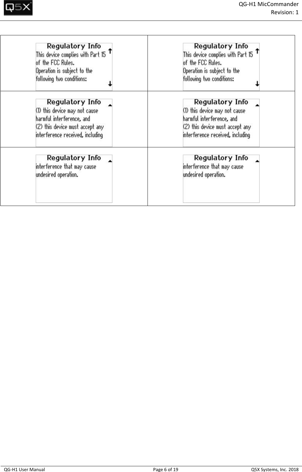 Page 6 of Quantum5x Systems QGH1 QG-H1 MIC COMMANDER AND QG-N3 NETWORK GATEWAY User Manual 