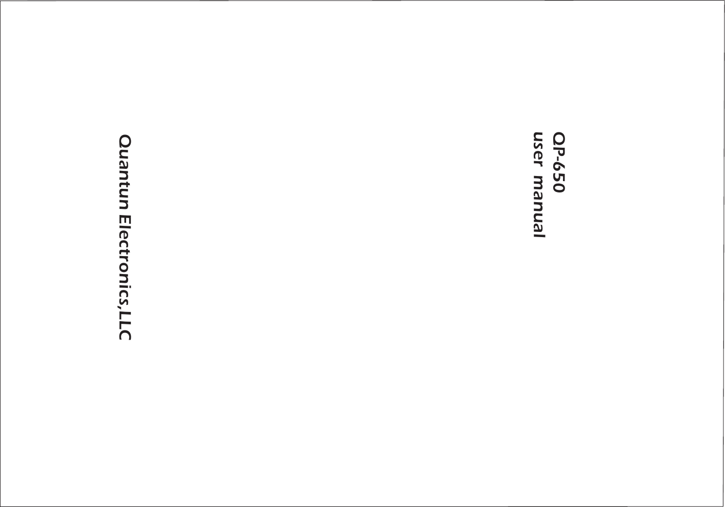 QP-650user manualQuantun Electronics,LLC