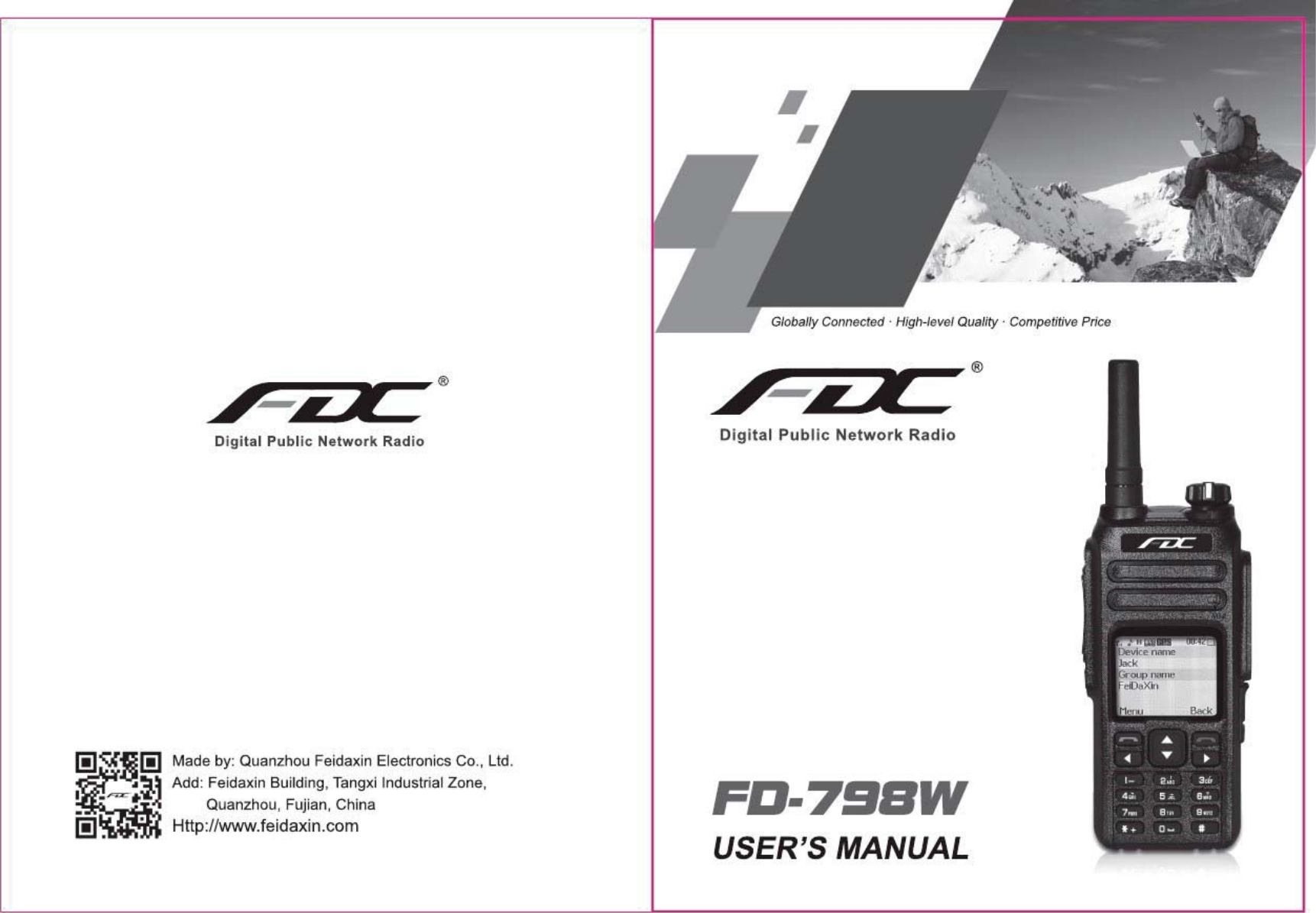Page 1 of Quanzhou Feidaxin Electronics FD-798W 3G Network Radio User Manual