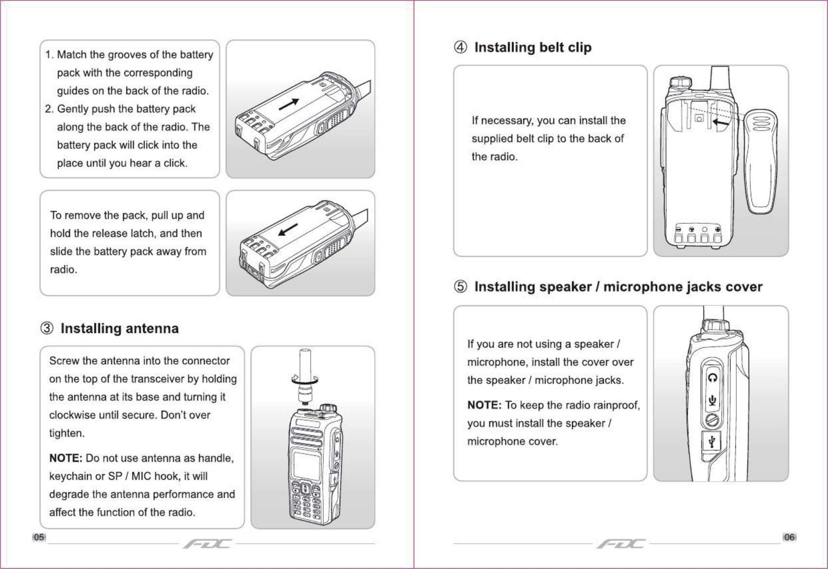 Page 6 of Quanzhou Feidaxin Electronics FD-798W 3G Network Radio User Manual