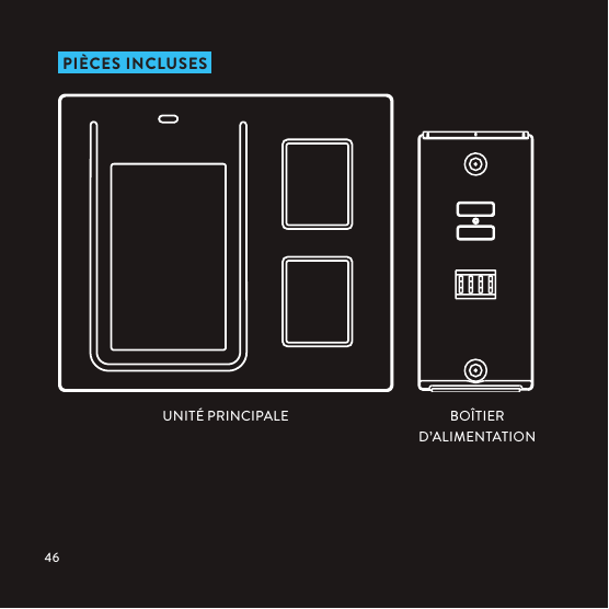 UNITÉ PRINCIPALE BOÎTIER D’ALIMENTATION PIÈCES INCLUSES