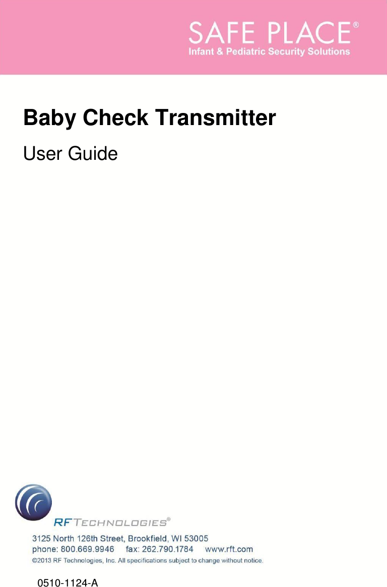     Baby Check Transmitter User Guide          0510-1124-A 
