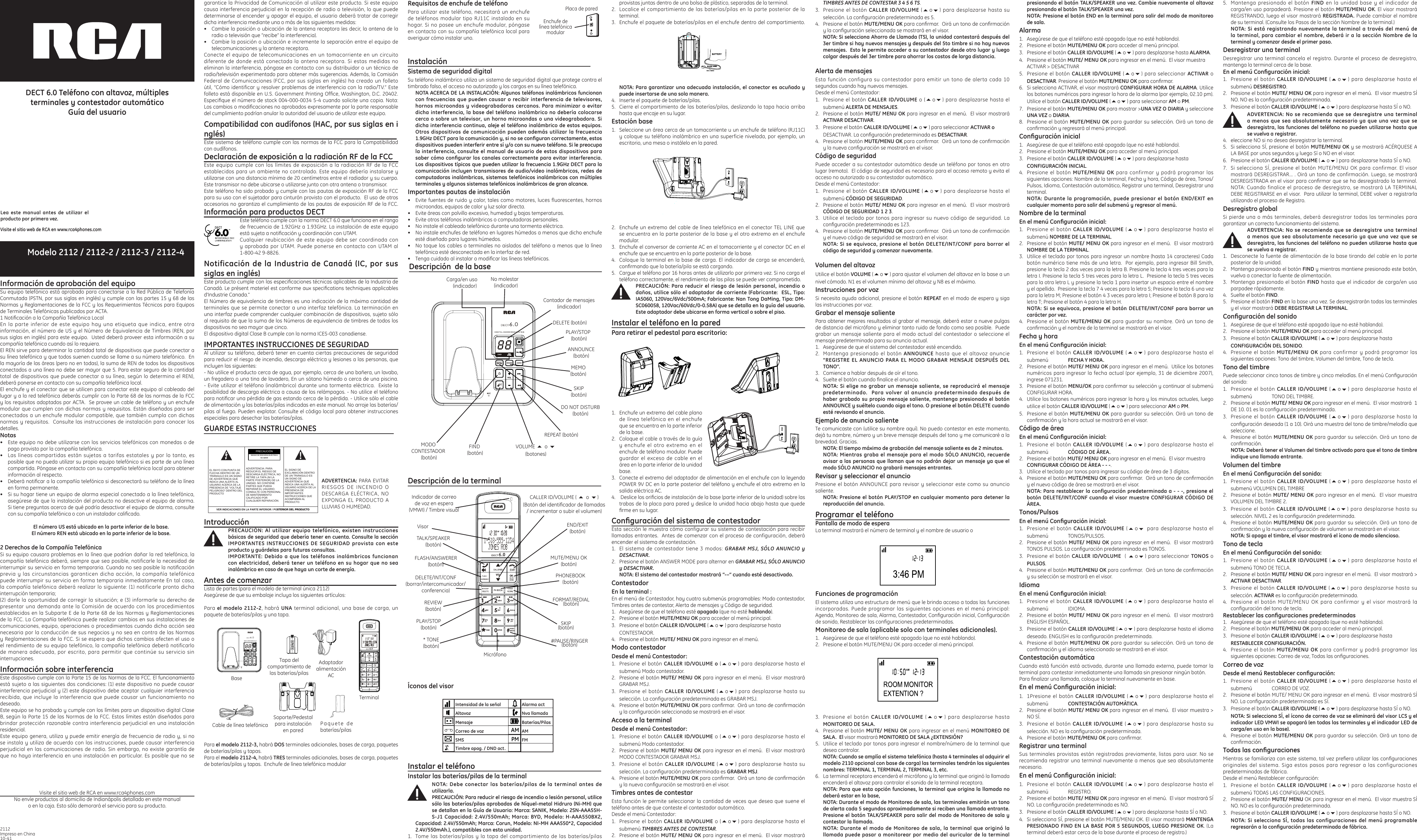 Page 1 of 2 - RCA 2112-4 User Manual  To The F9fe1d9b-61e0-4814-8f0a-b00df83d8460