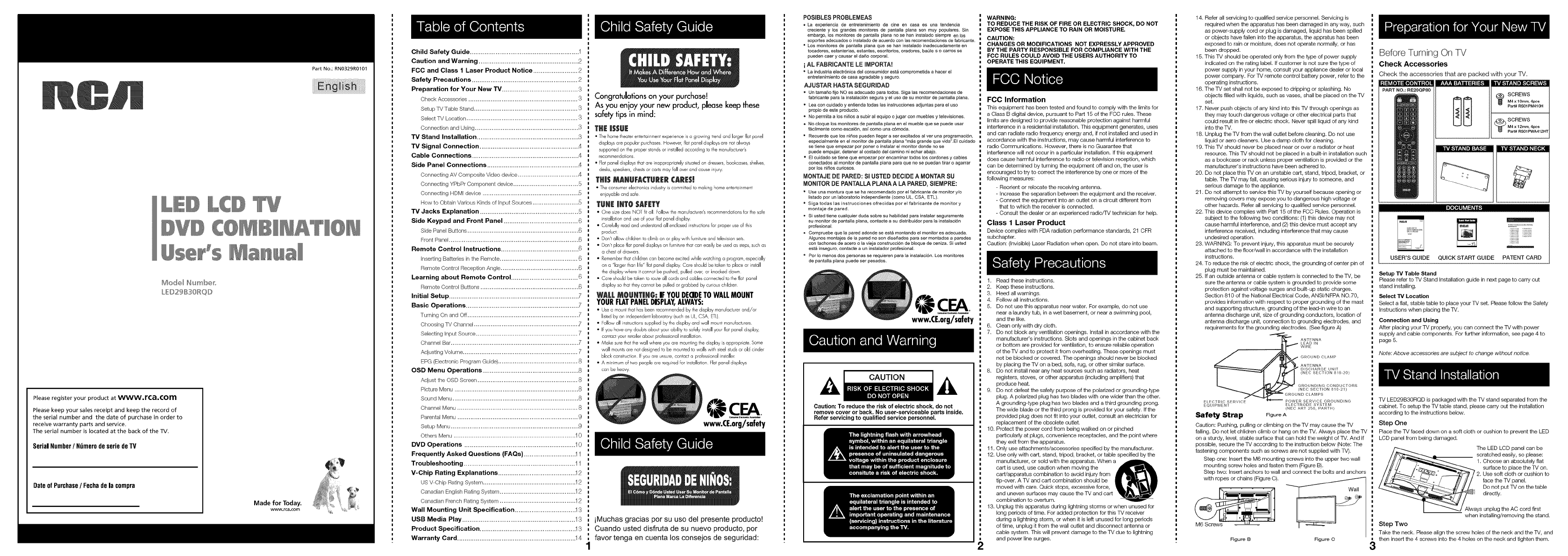 Rca Led29b30rqd User Manual Tv Dvd Combo Manuals And Guides l