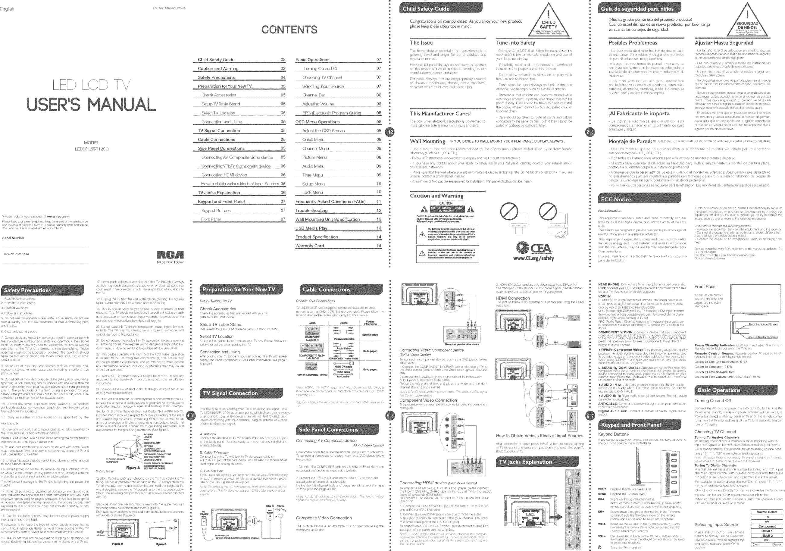 RCA LED65G55R120Q User Manual LCD TV Manuals And Guides 1405177L