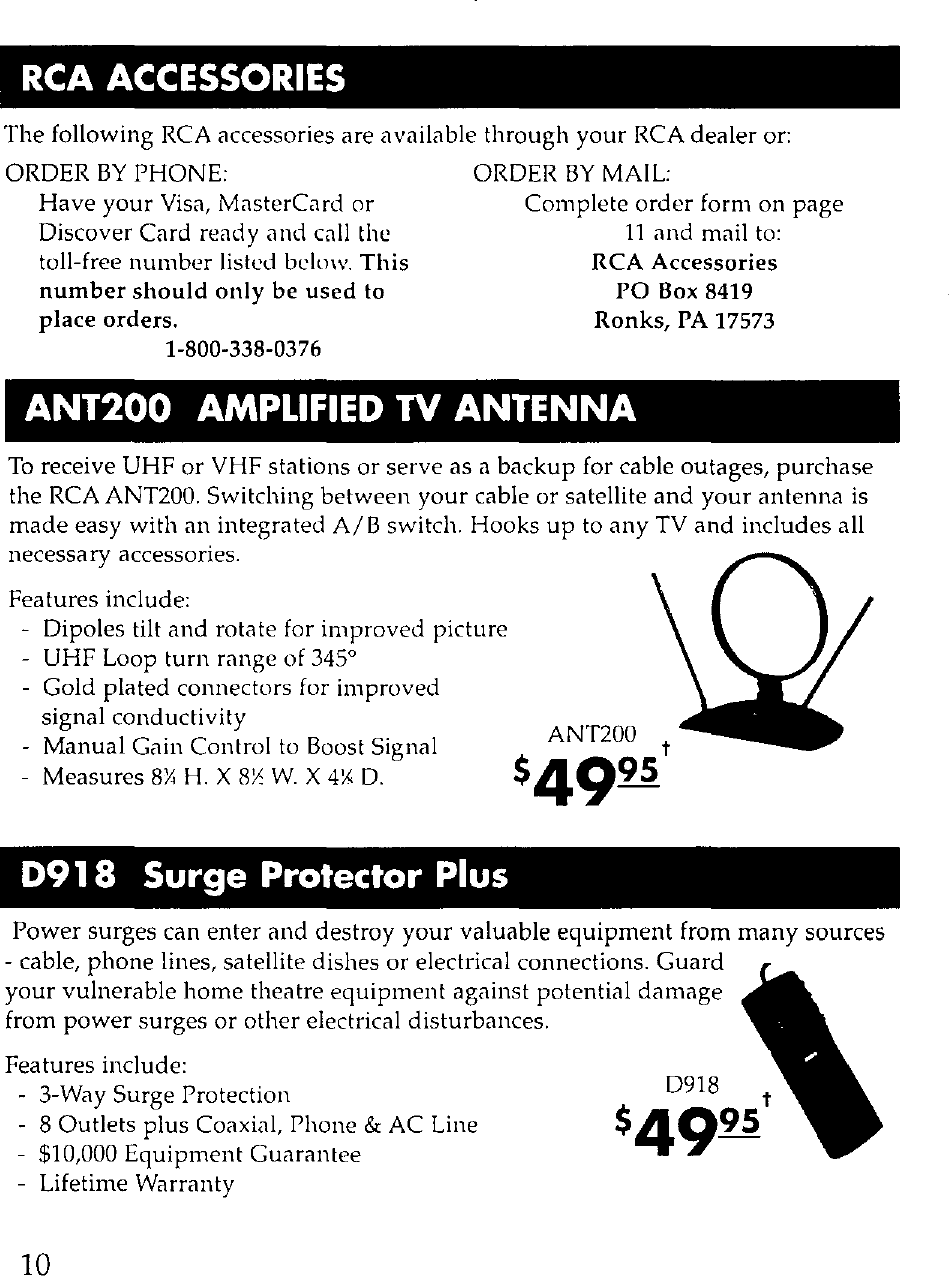 Page 10 of 12 - RCA WHP150 User Manual  To The 4985ad82-0086-4b30-978f-70da27be204c