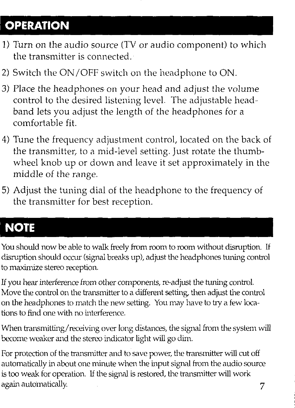 Page 7 of 12 - RCA WHP150 User Manual  To The 4985ad82-0086-4b30-978f-70da27be204c