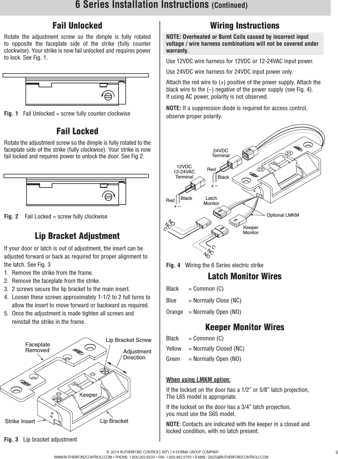 Page 5 of 6 - RCI  6 Series/7 Series Installation Instructions IS6A R0614