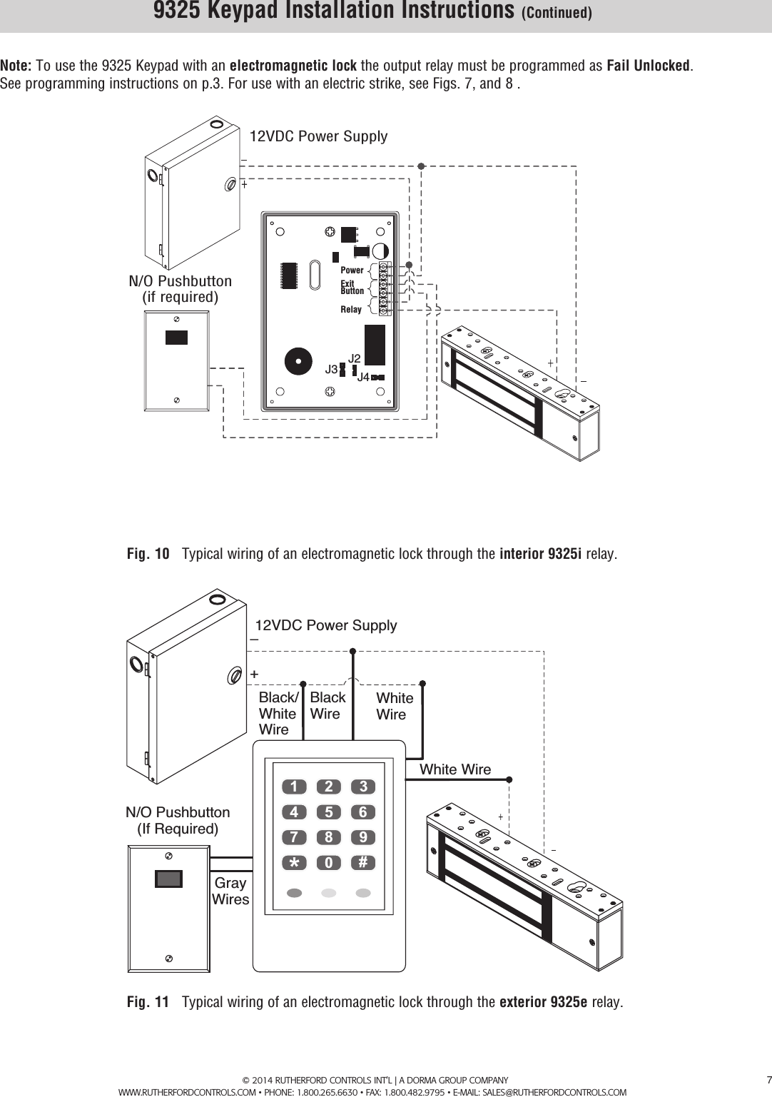 Page 7 of 8 - RCI  9325 Stand Alone Keypads Installation Instructions IS9325 R0714-1