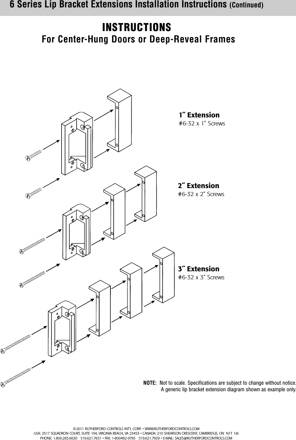 Page 2 of 2 - RCI ISLE-E_R0711_ISLEK6 6 Series/7 Series Lip Bracket Extension Installation Instructions Isle-e R0711