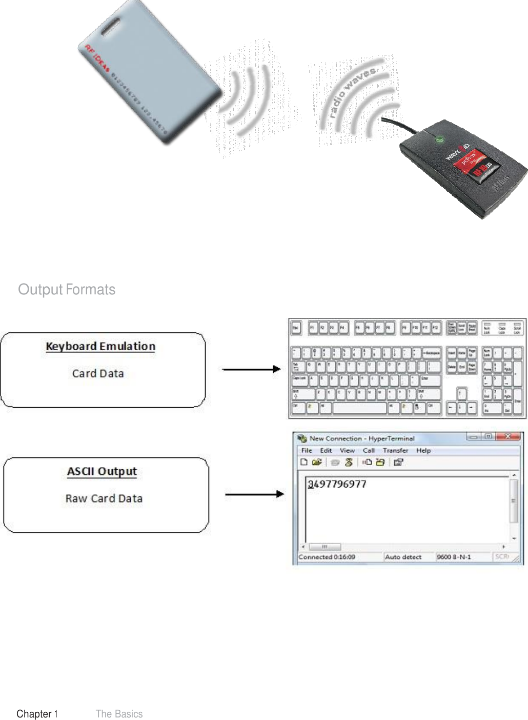 6 Chapter 1 The Basics  ID Card Reader System                              Output Formats    