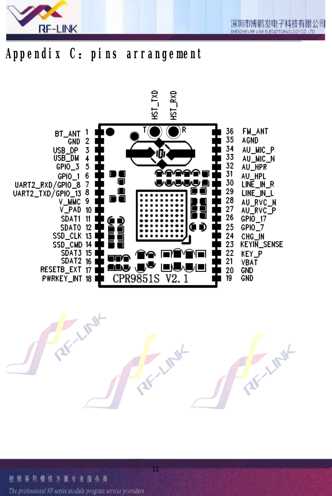 12AppendixC：pinsarrangement