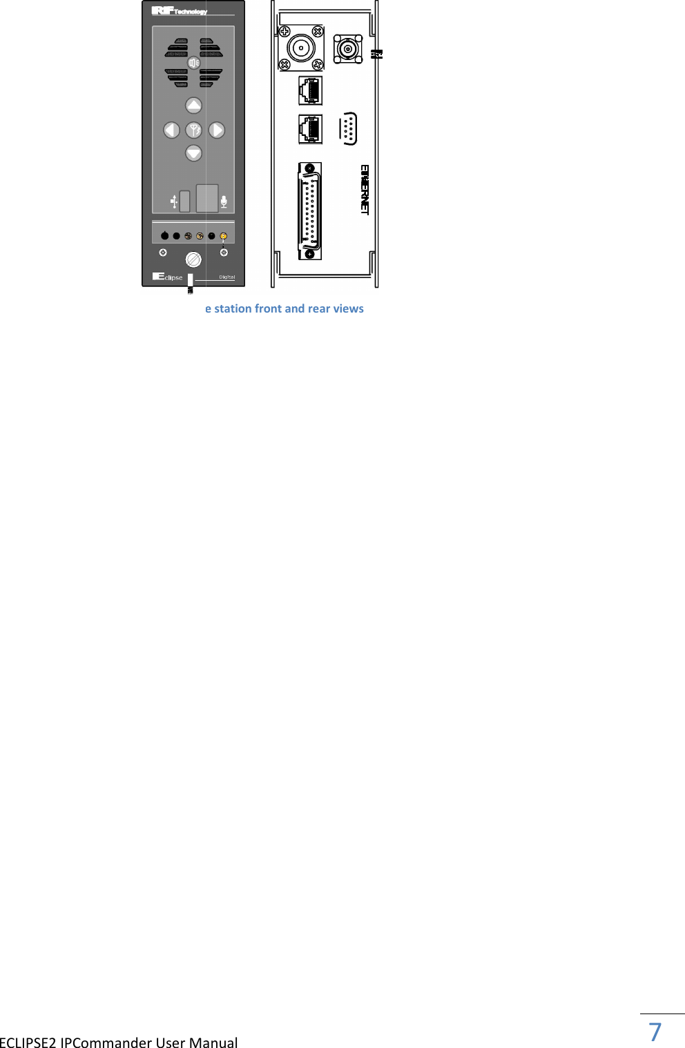 ECLIPSE2 IPCommander User Manual   Figure 1 Base station front anManual Base station front and rear views  7  