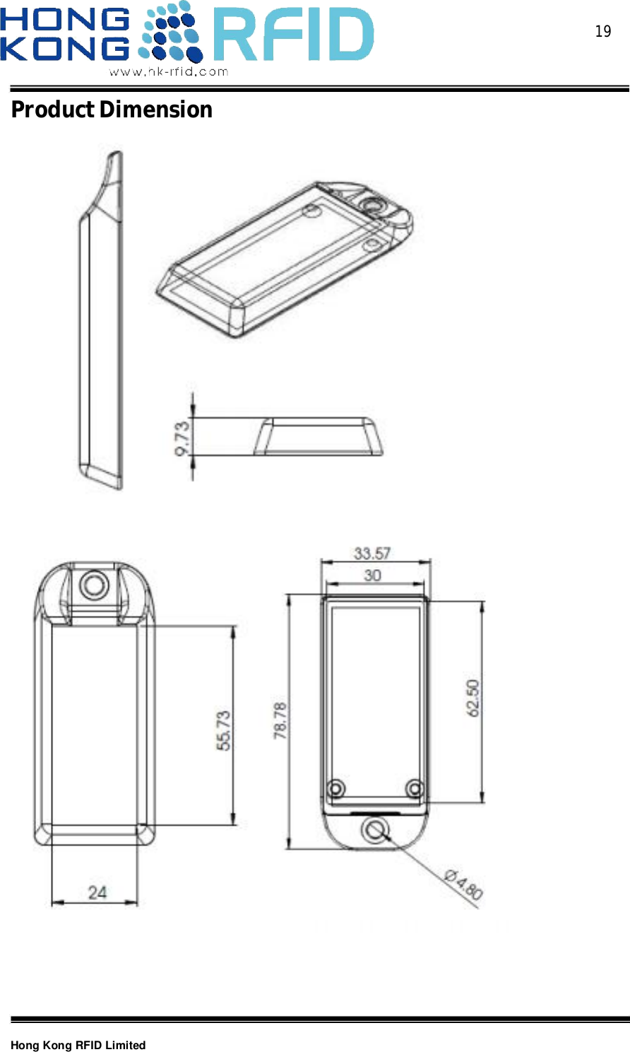  19Hong Kong RFID LimitedProductDimension