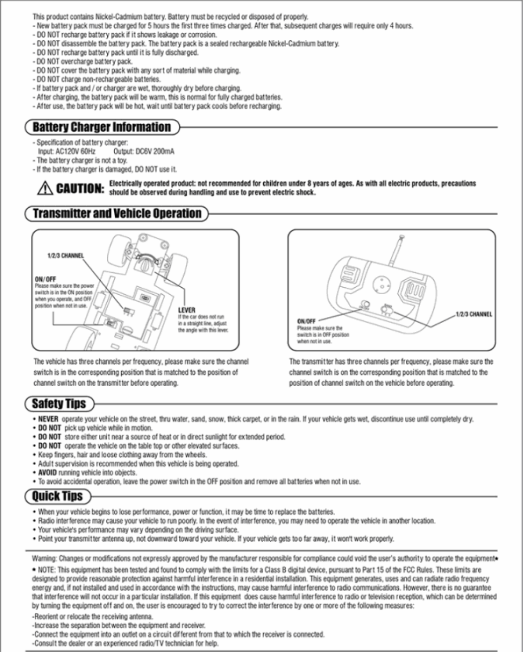 RIDEMAKERZ 30040801R4 RC Car User Manual Revisde