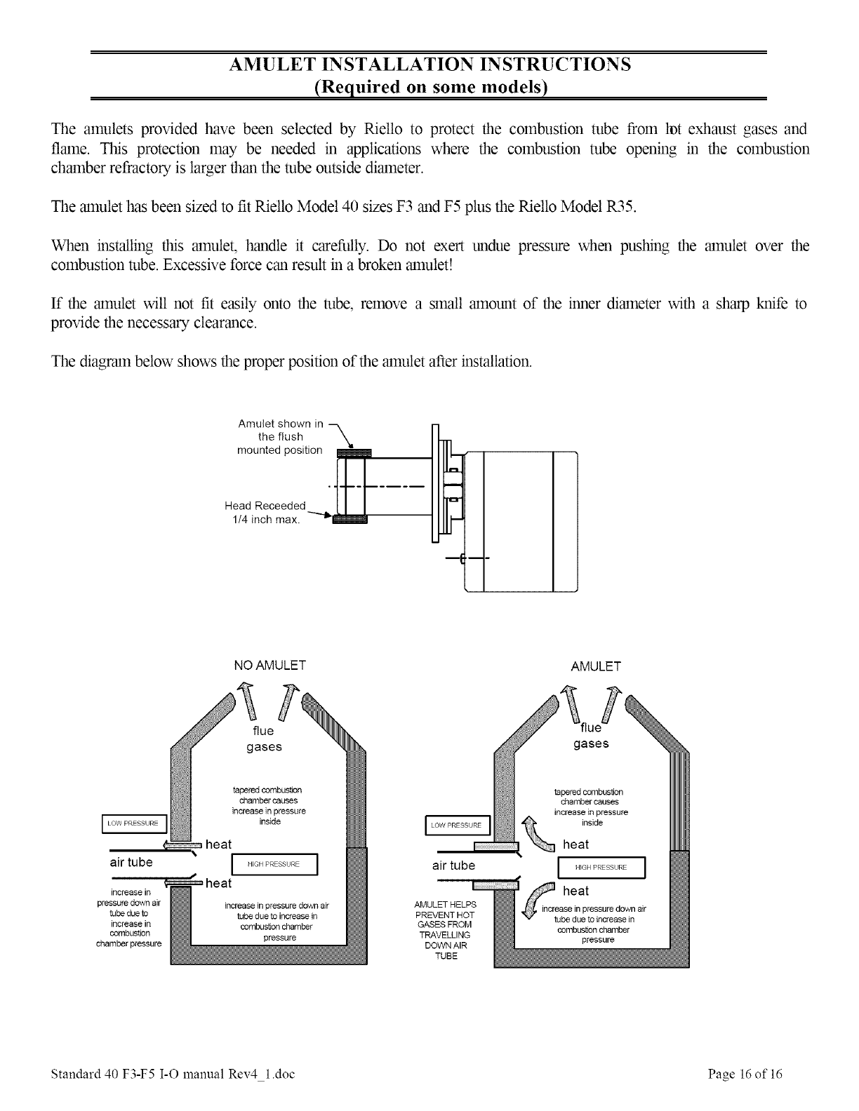 RIELLO Burner, Furnace Manual L0805012