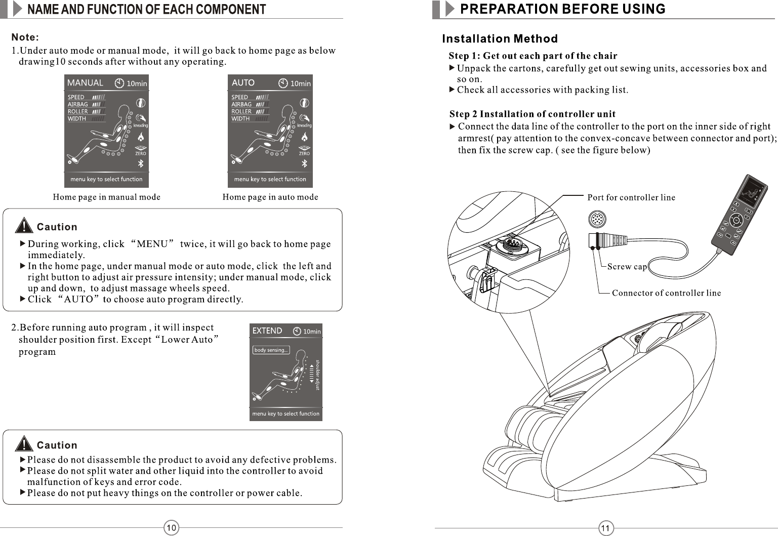 Rongtai Health Technology Rt7710 Massage Chair User Manual Part 2