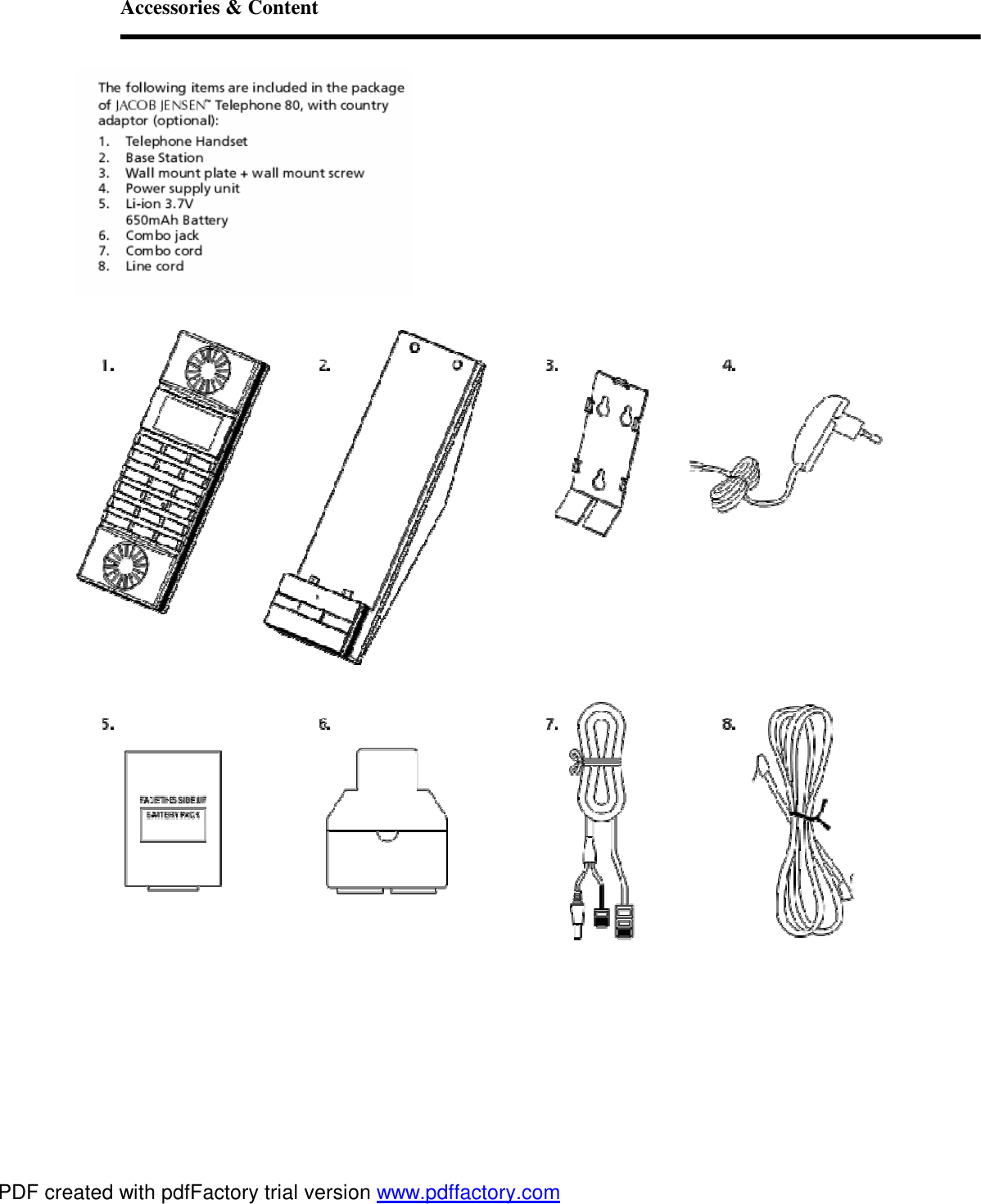 Accessories &amp; Content             PDF created with pdfFactory trial version www.pdffactory.com