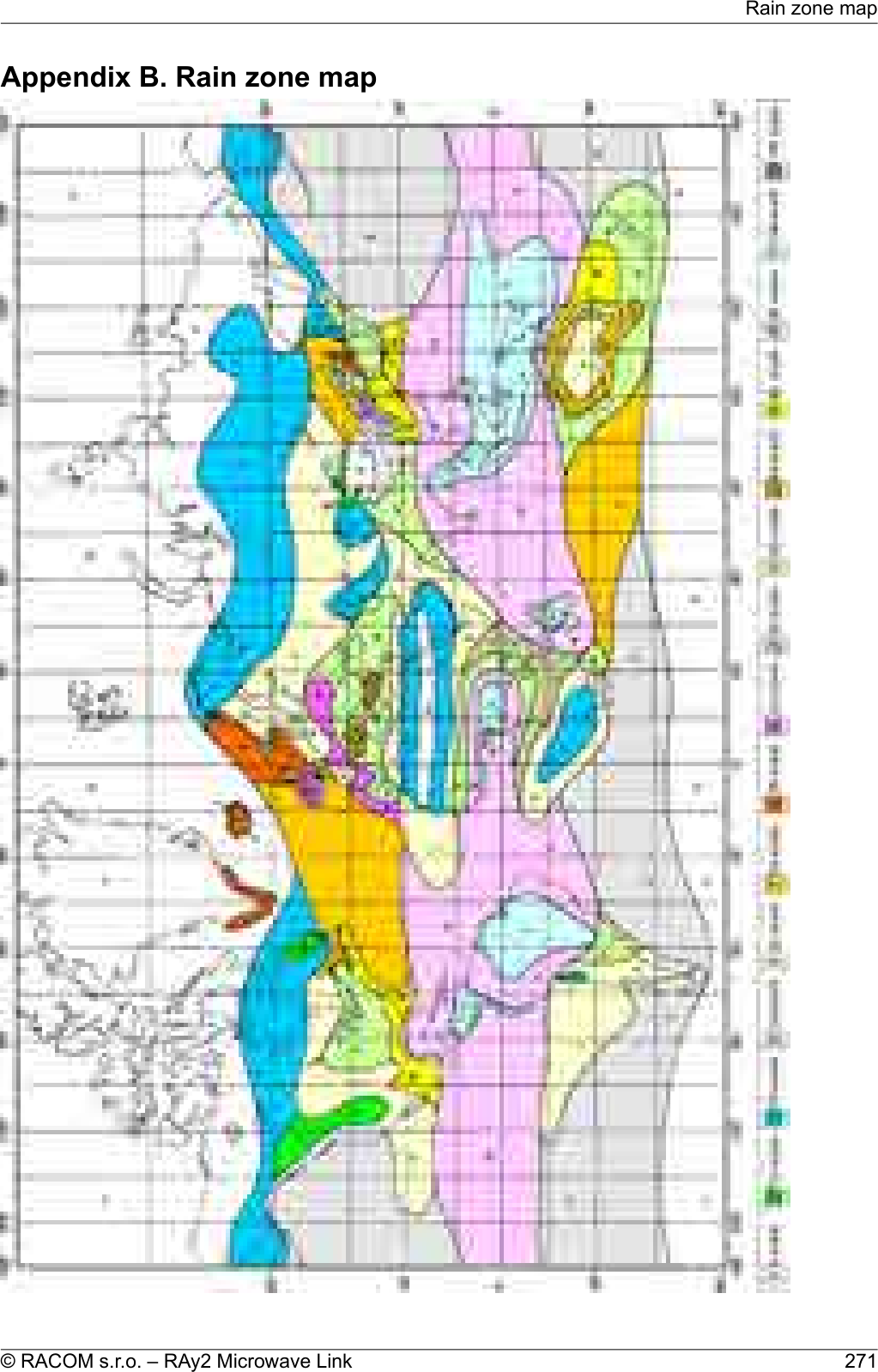 Appendix B. Rain zone map271© RACOM s.r.o. – RAy2 Microwave LinkRain zone map