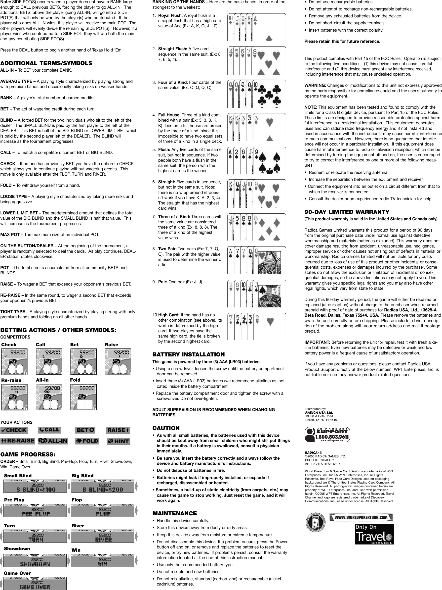 Page 2 of 2 - Radica-Games Radica-Games-75034-Users-Manual-  Radica-games-75034-users-manual
