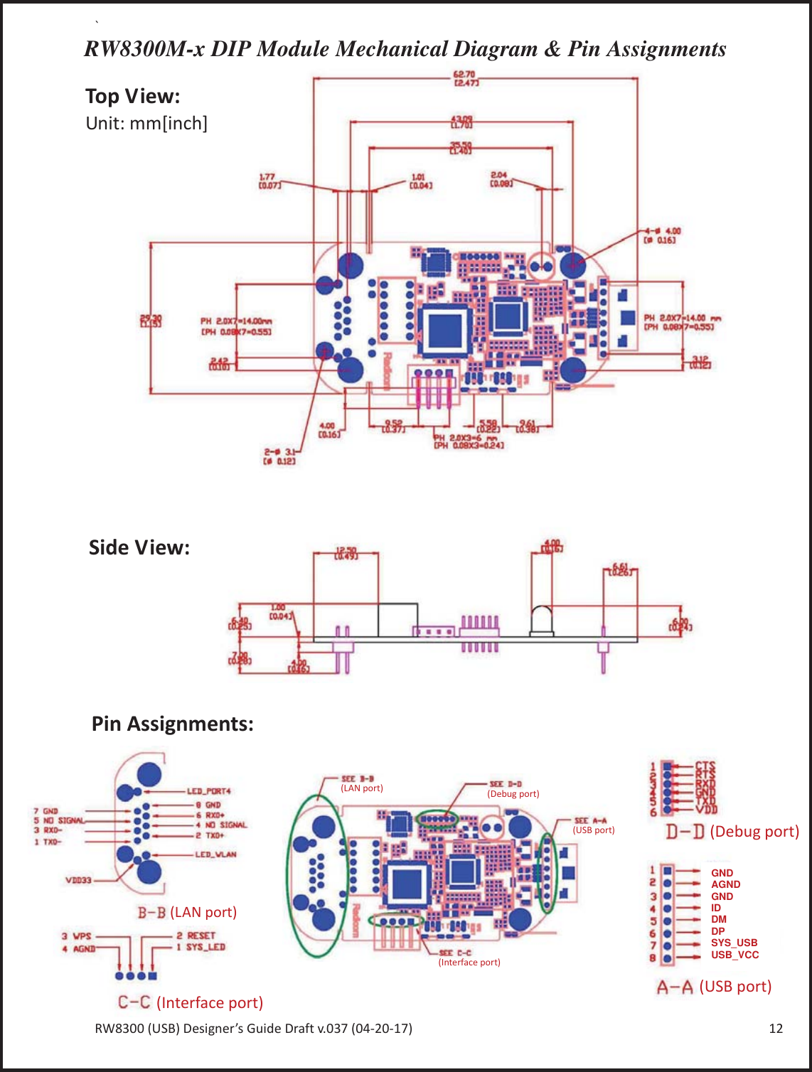 Page 12 of Radicom Research RW8300 2.4G wifi +BT4.0(BLE) Module User Manual Ethan Frome