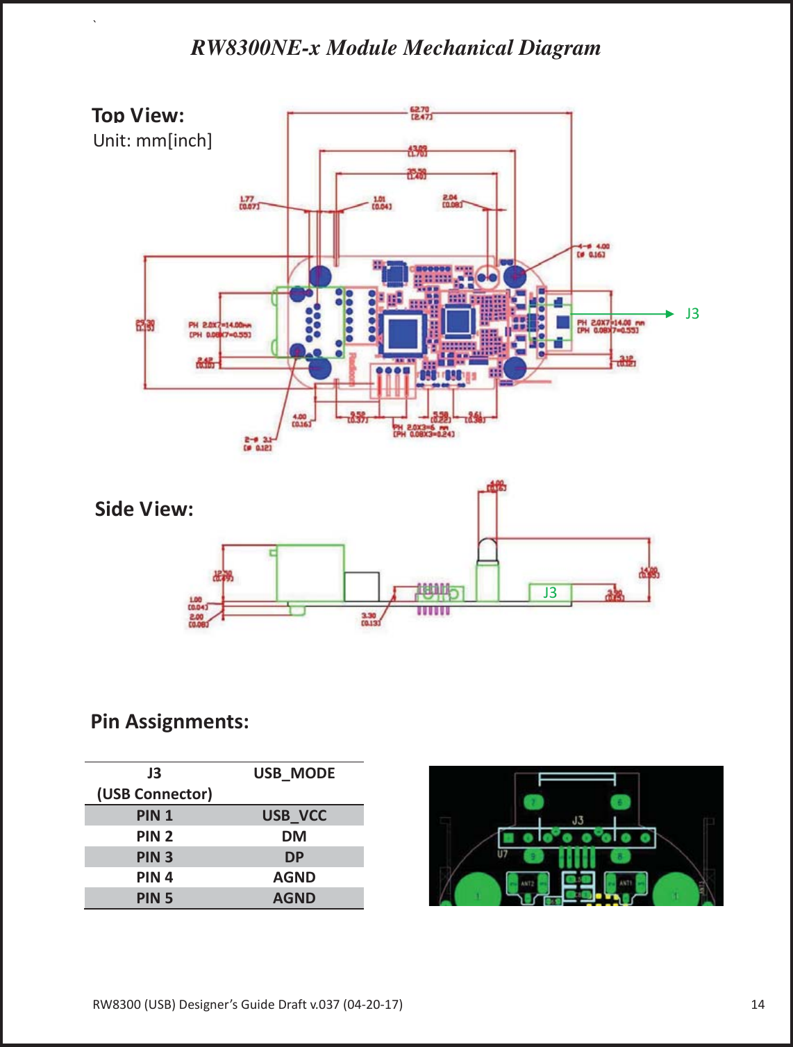 Page 14 of Radicom Research RW8300 2.4G wifi +BT4.0(BLE) Module User Manual Ethan Frome