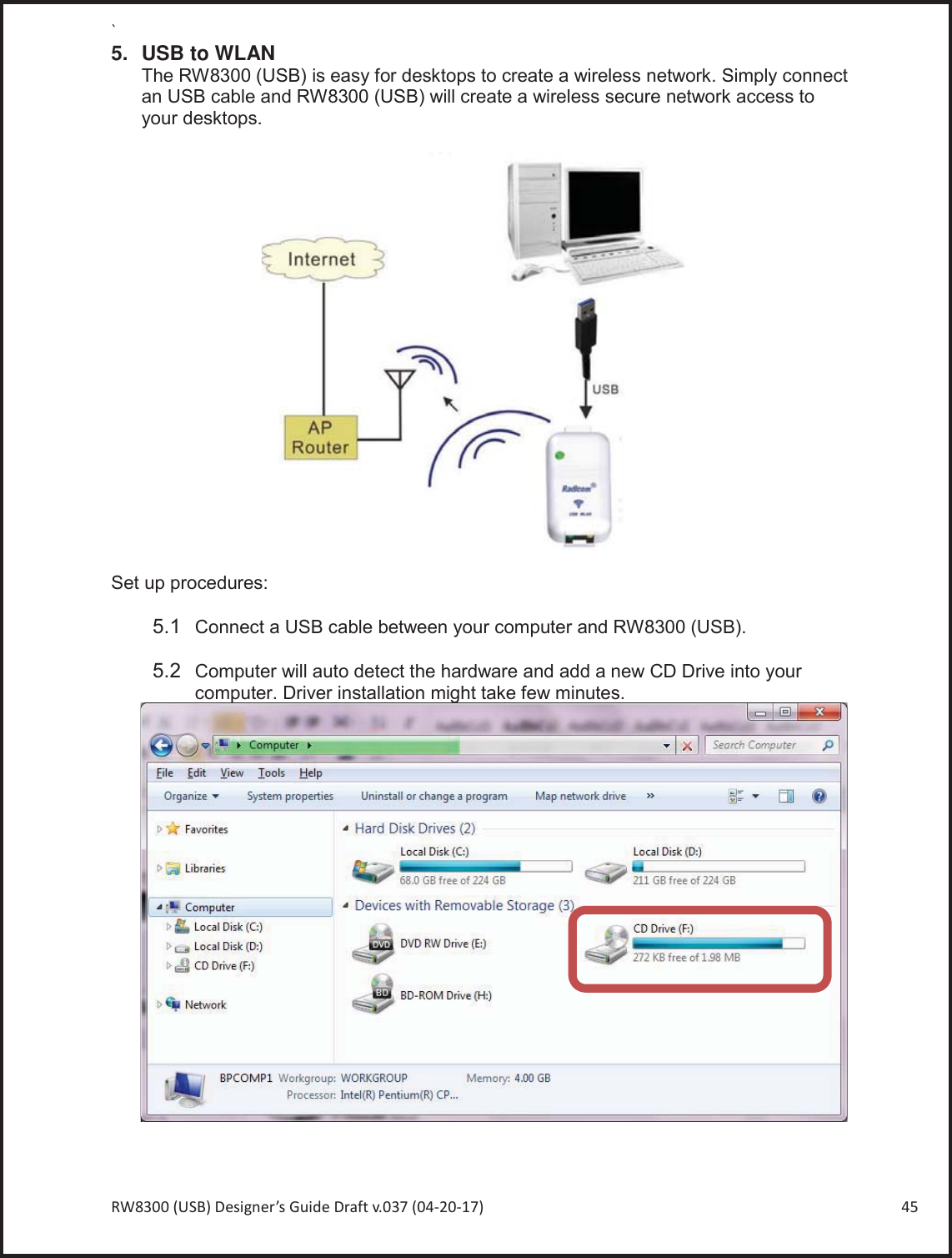 Page 45 of Radicom Research RW8300 2.4G wifi +BT4.0(BLE) Module User Manual Ethan Frome