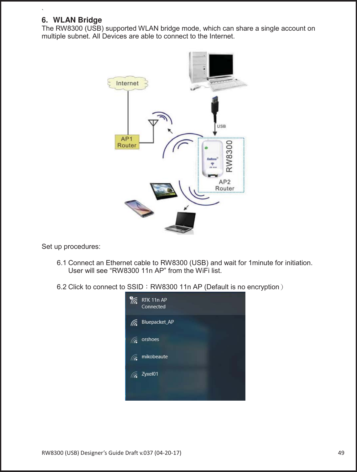 Page 49 of Radicom Research RW8300 2.4G wifi +BT4.0(BLE) Module User Manual Ethan Frome